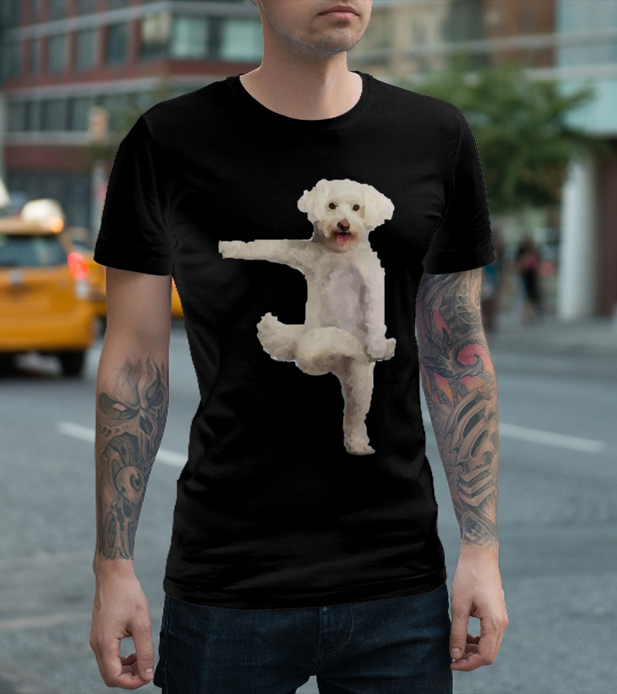 Yoga Dog Tees Poodle Doing Tree Pose Poodle Yoga T-Shirt