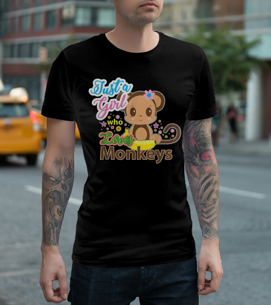 Just A Girl Who Loves Monkeys T-Shirt