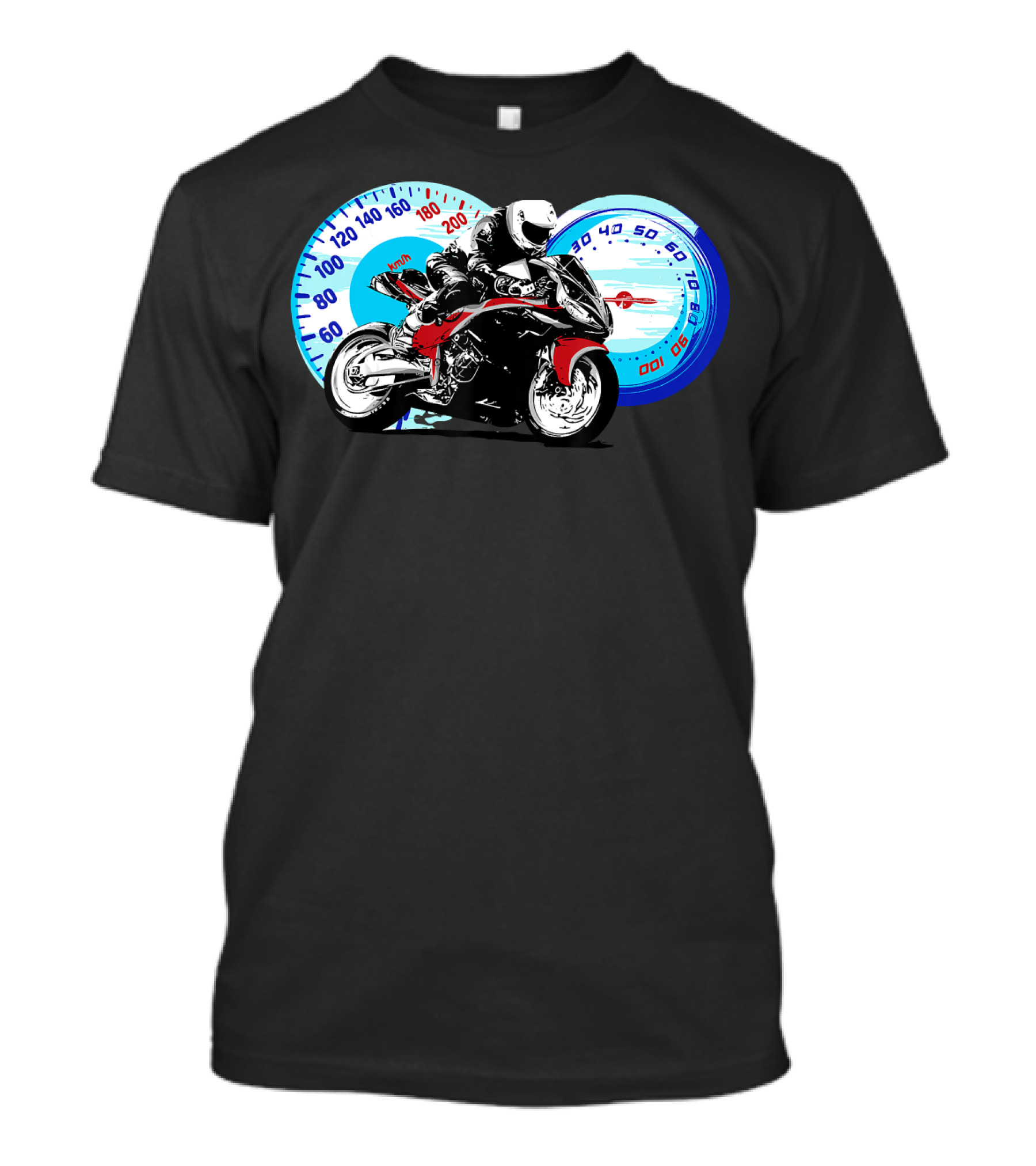 Cool Vintage Motorcycle Biker Speedometer Ride T-Shirt