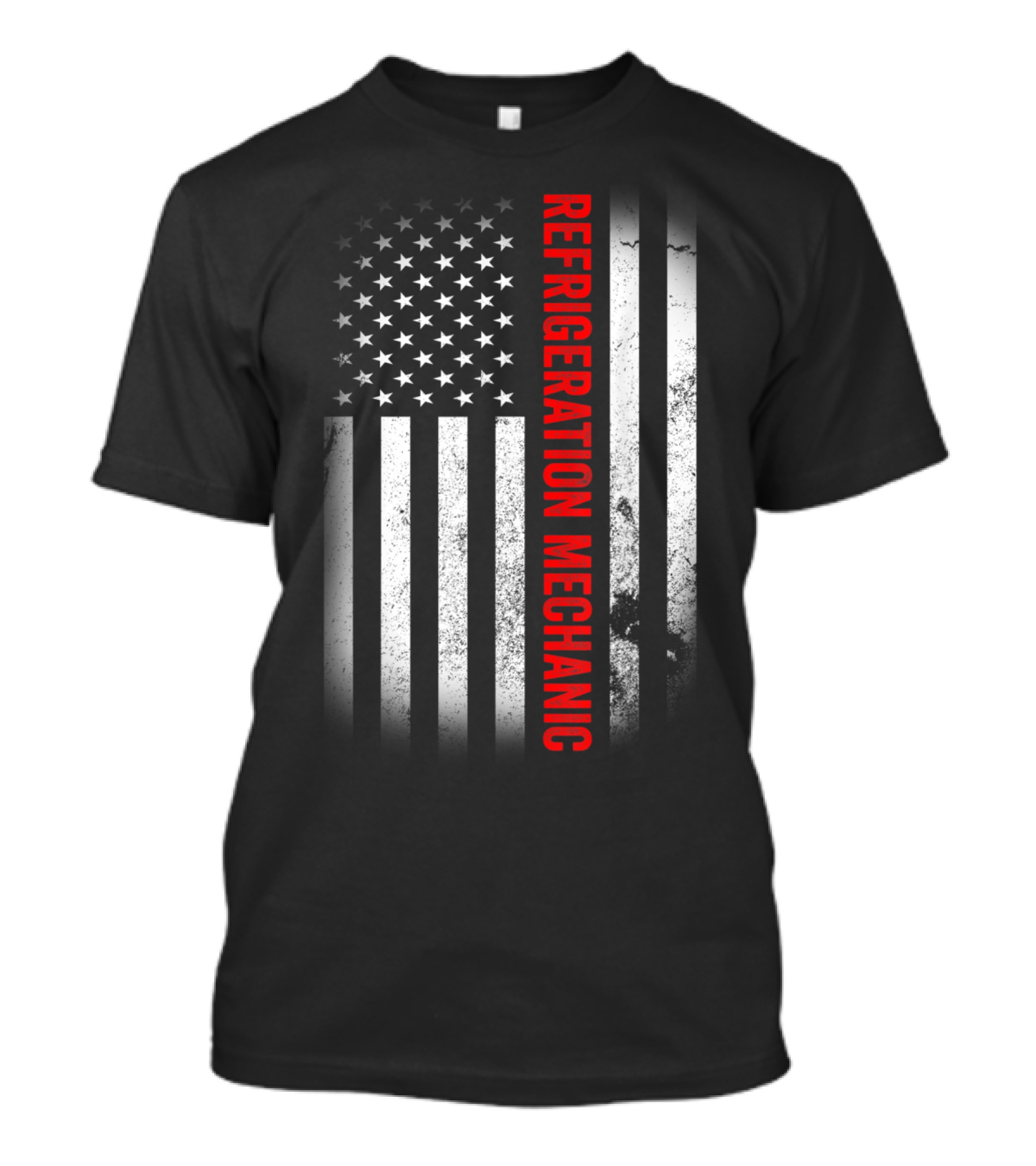Vintage USA Flag Refrigeration Mechanic Americ T-Shirt