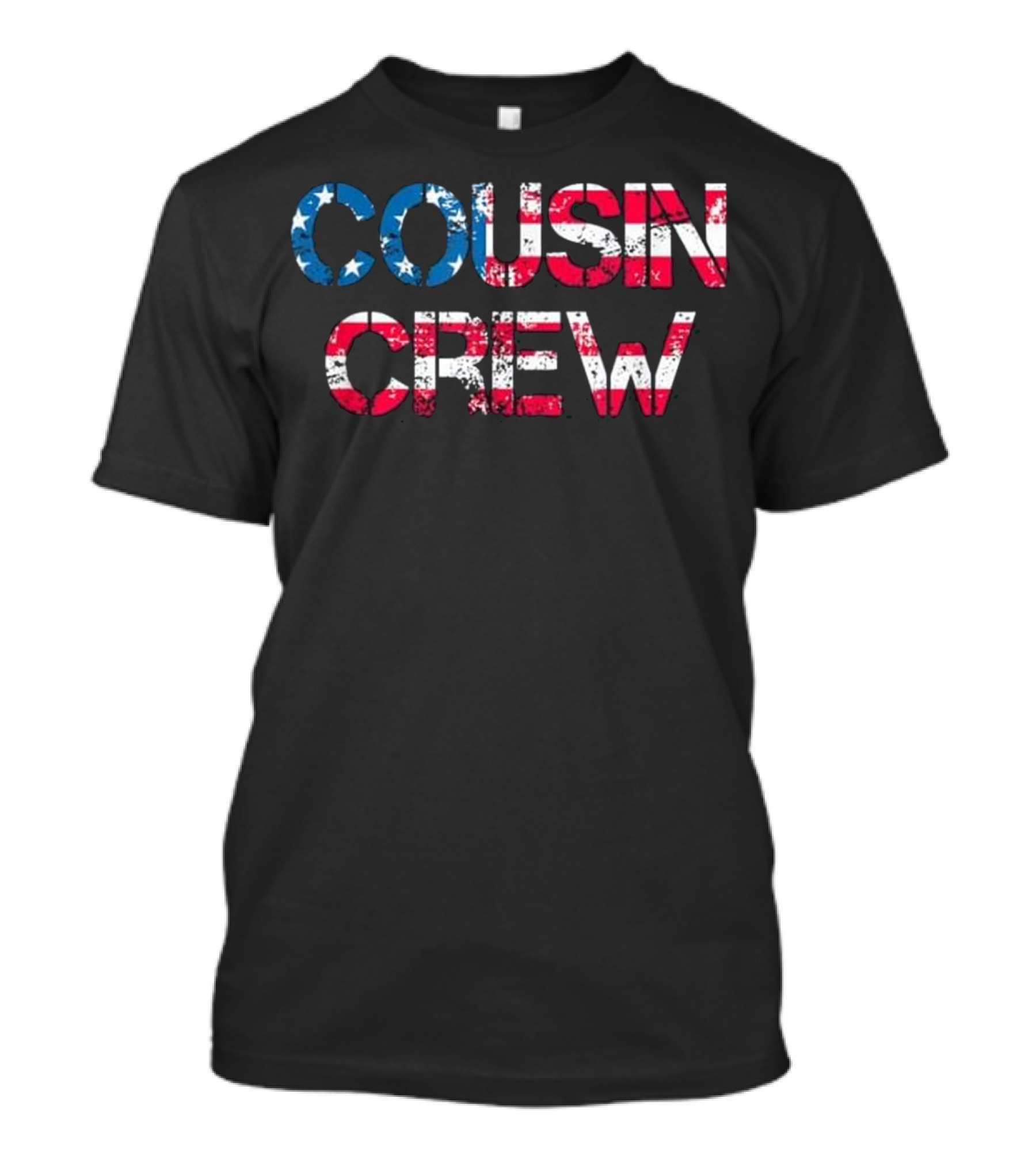 Cousin Crew Patriotic American Flag Matching Family T-Shirt