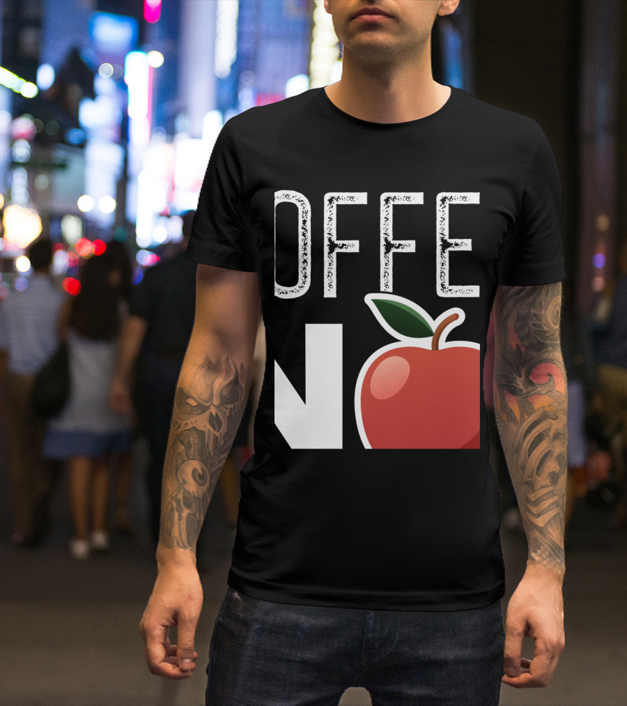No Coffee No Teachy Apple Coffee Teacher Humor T-Shirt