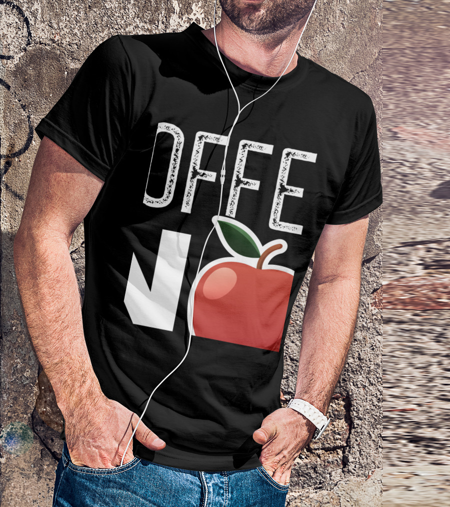 No Coffee No Teachy Apple Coffee Teacher Humor T-Shirt