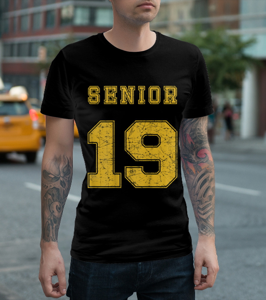 Senior 19 Jersey Back Class Graduation T-Shirt