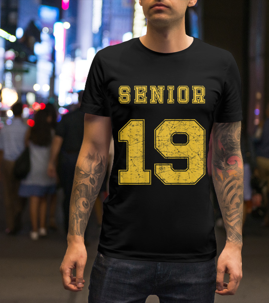 Senior 19 Jersey Back Class Graduation T-Shirt