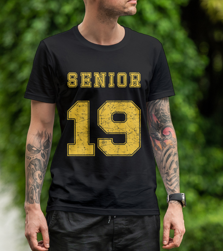 Senior 19 Jersey Back Class Graduation T-Shirt