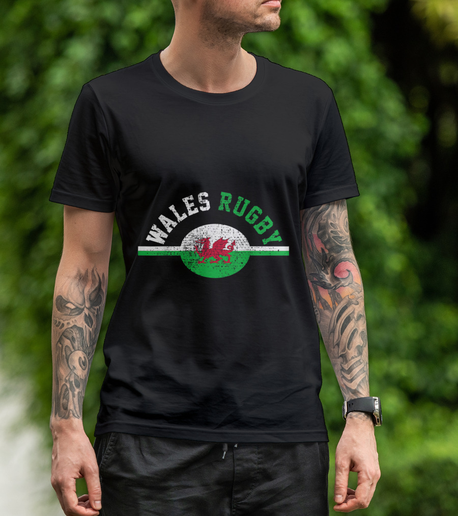 Vintage Wales Rugby Dragon Crest T-Shirt