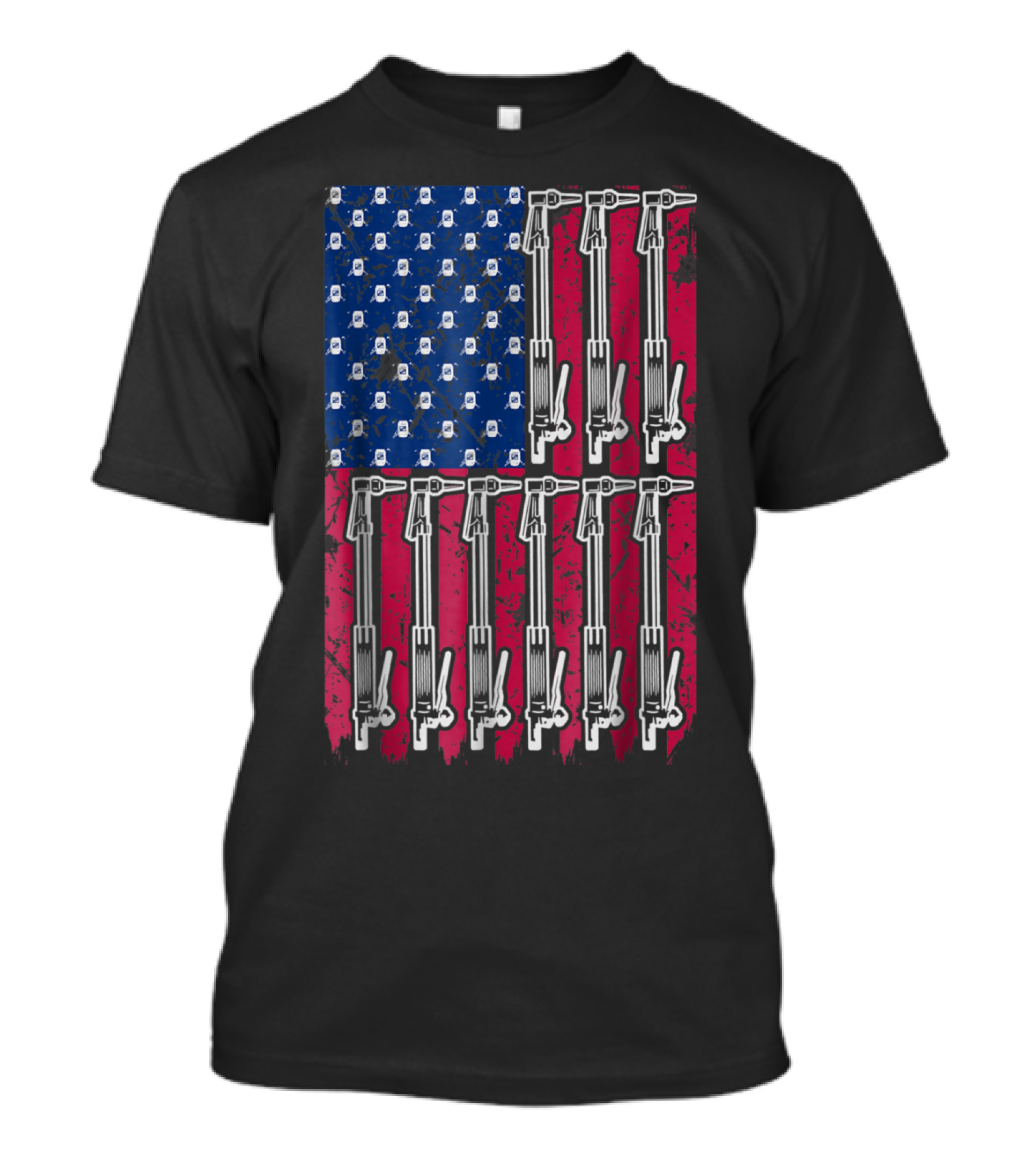Vintage US Flag With Welding Torches T-Shirt