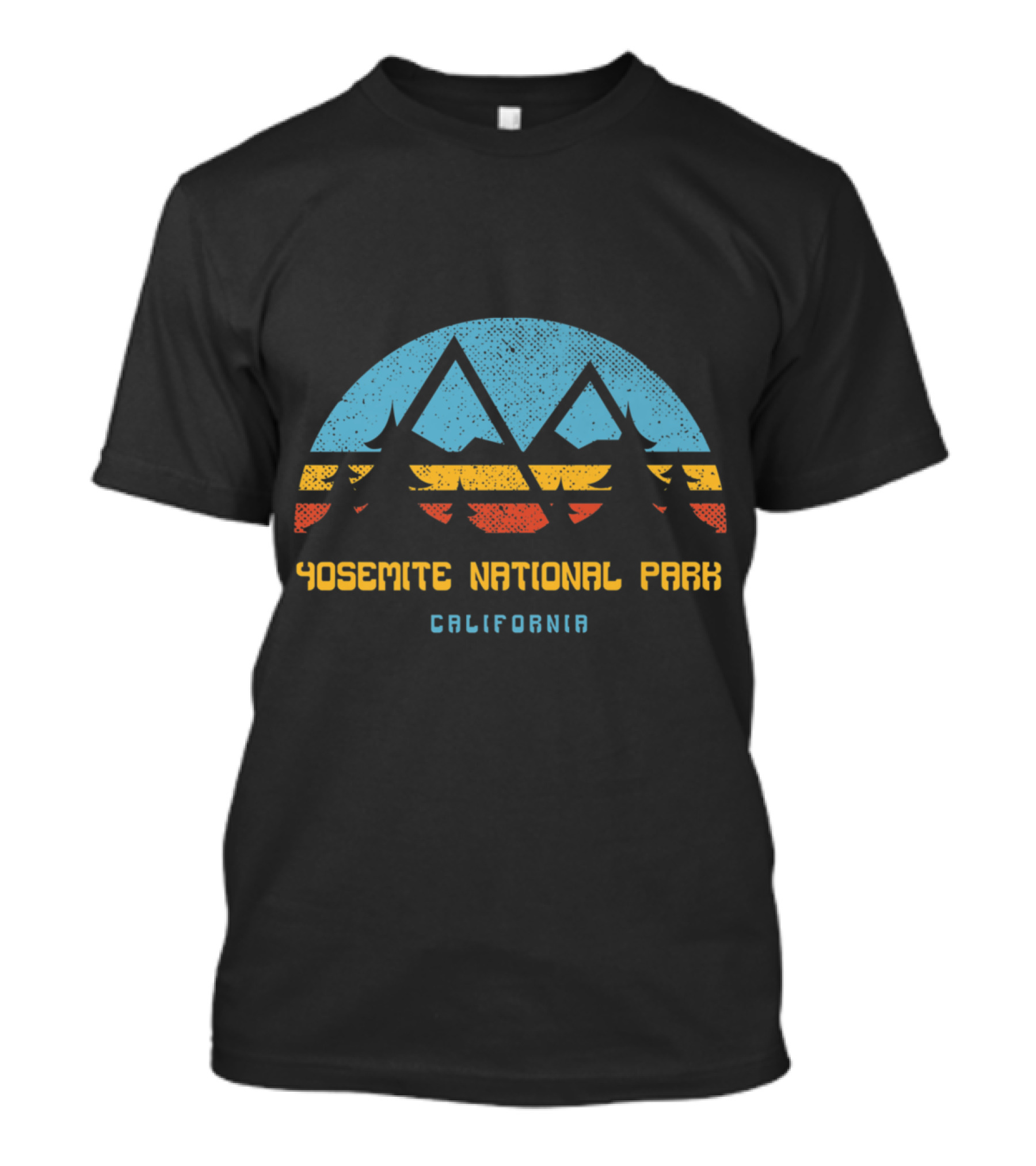 Yosemite National Park California Vintage Sunset Pines T-Shirt