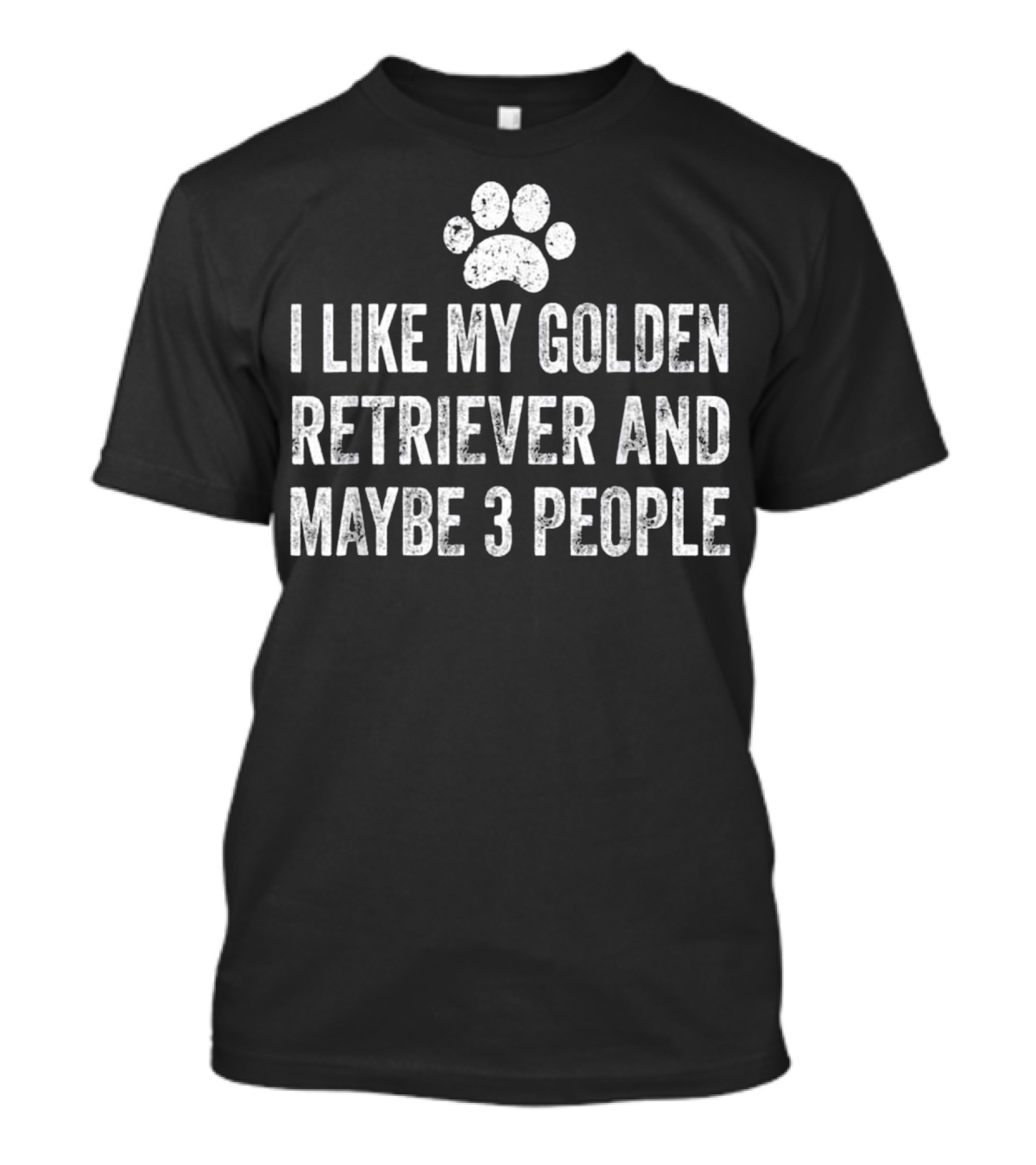 I Like My Golden Retriever And Maybe 3 People Paw Prints T-Shirt