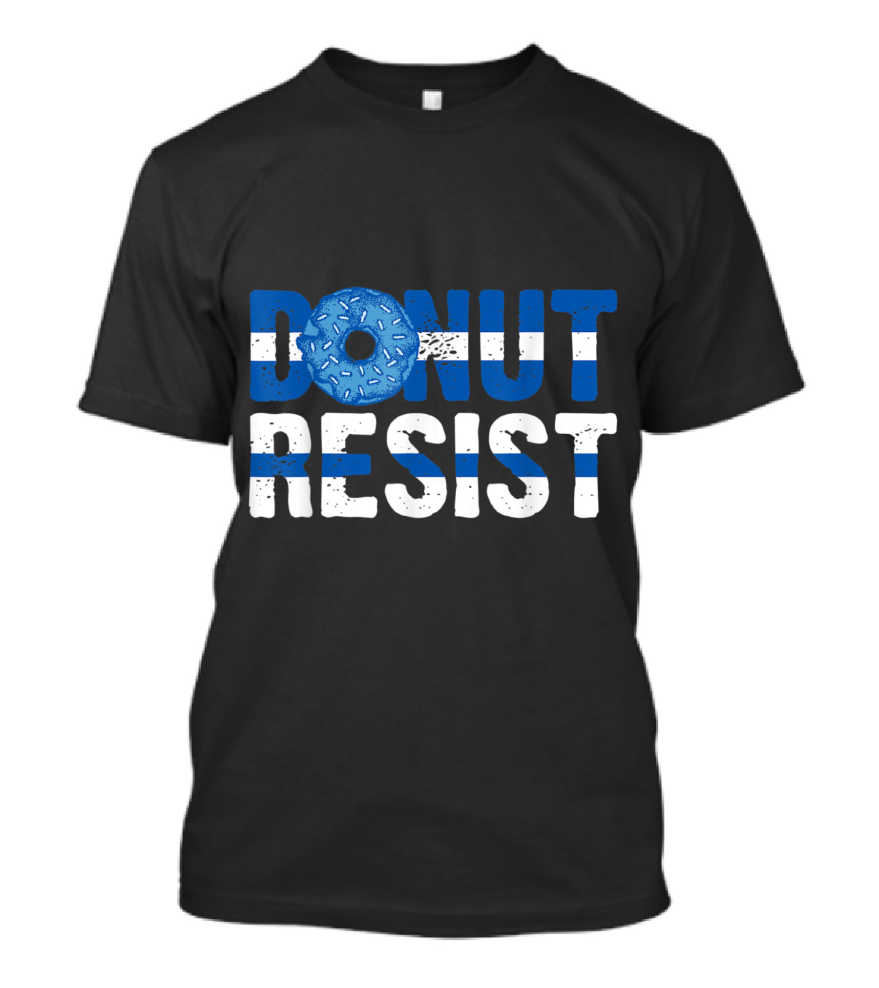 Thin Blue Line Donut Resist Police Officer T-Shirt
