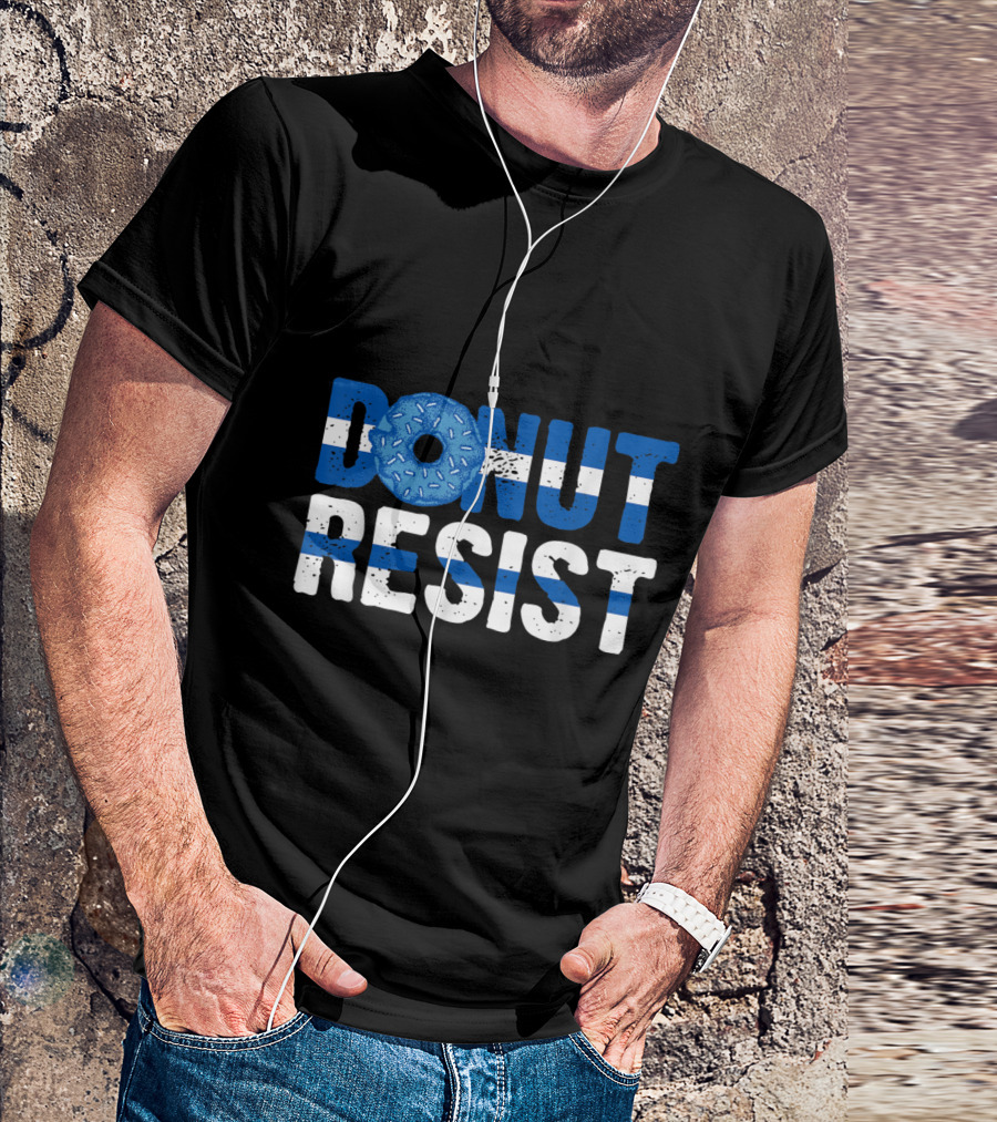 Thin Blue Line Donut Resist Police Officer T-Shirt