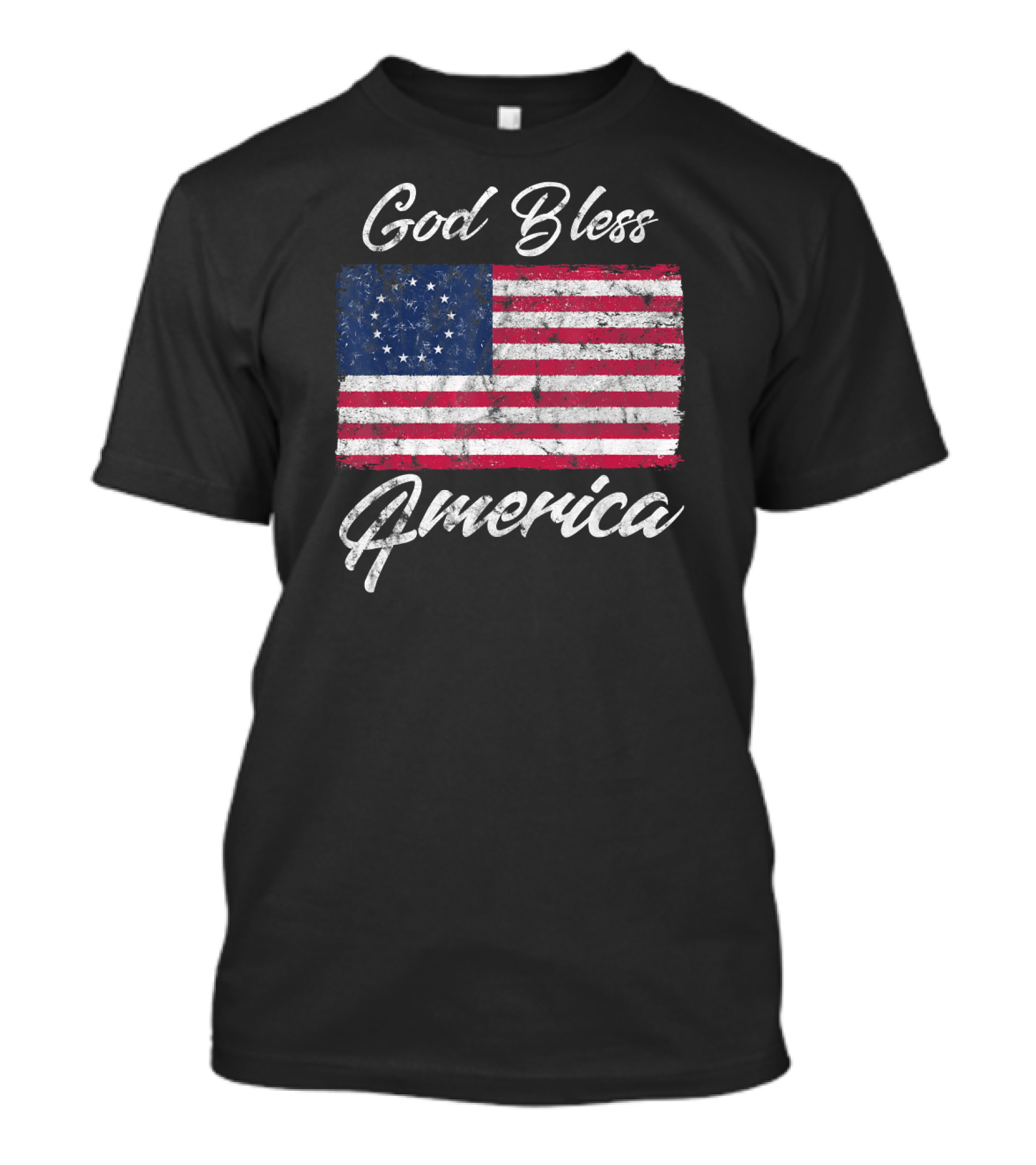 Betsy Ross American Flag God Bless America Patriotic T-Shirt