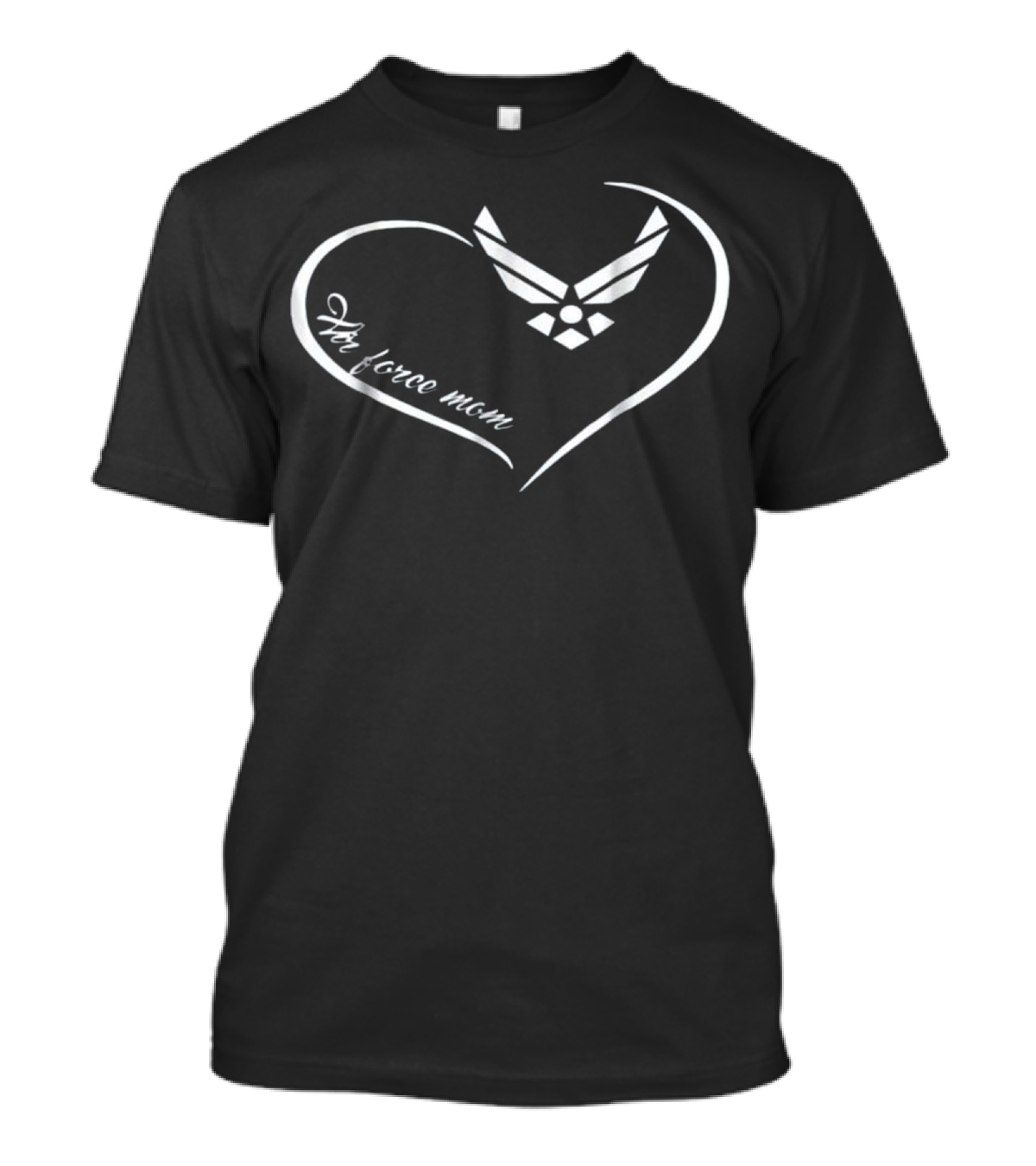 Air Force Mom Heart Symbol With Wings T-Shirt