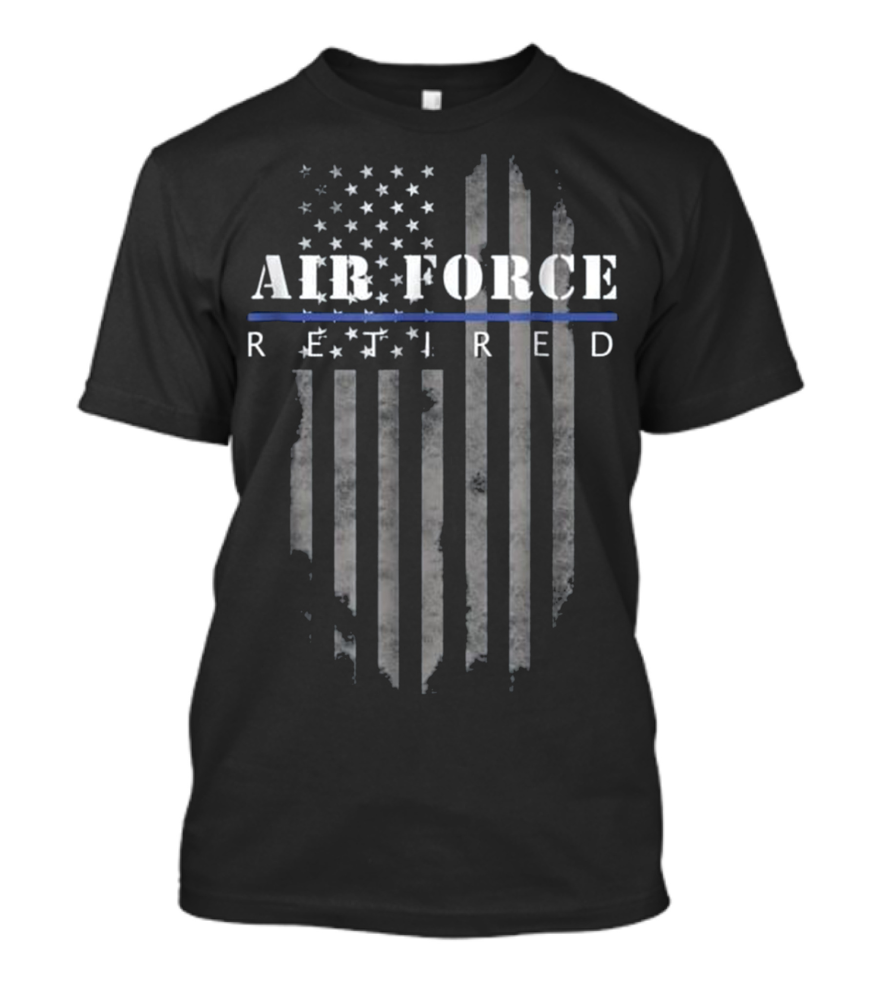 AIR FORCE RETIRED American Flag Veteran Honor T-Shirt