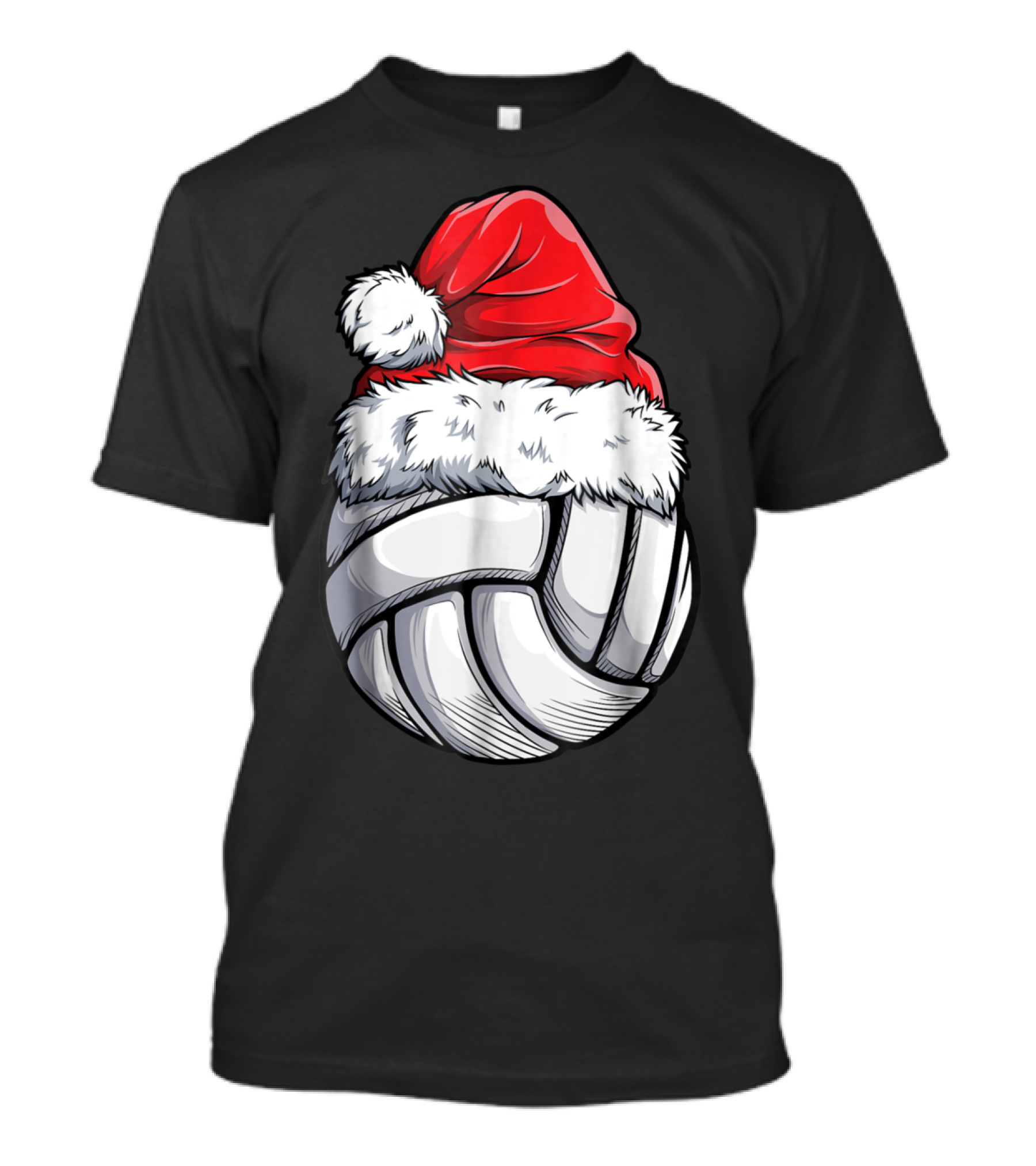 Santa Hat Volleyball Christmas Girls T-Shirt