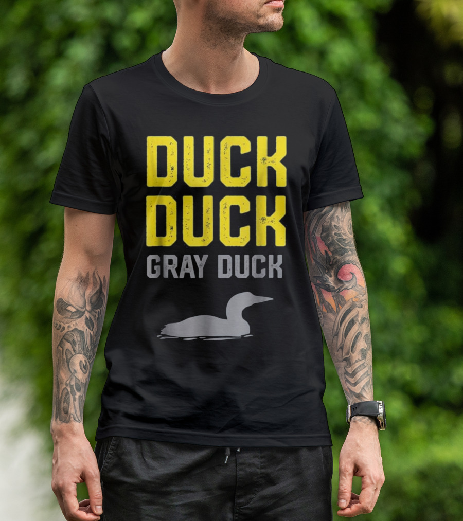 Duck Duck Gray Duck Funny And Classic Minnesota Game With Loon T-Shirt