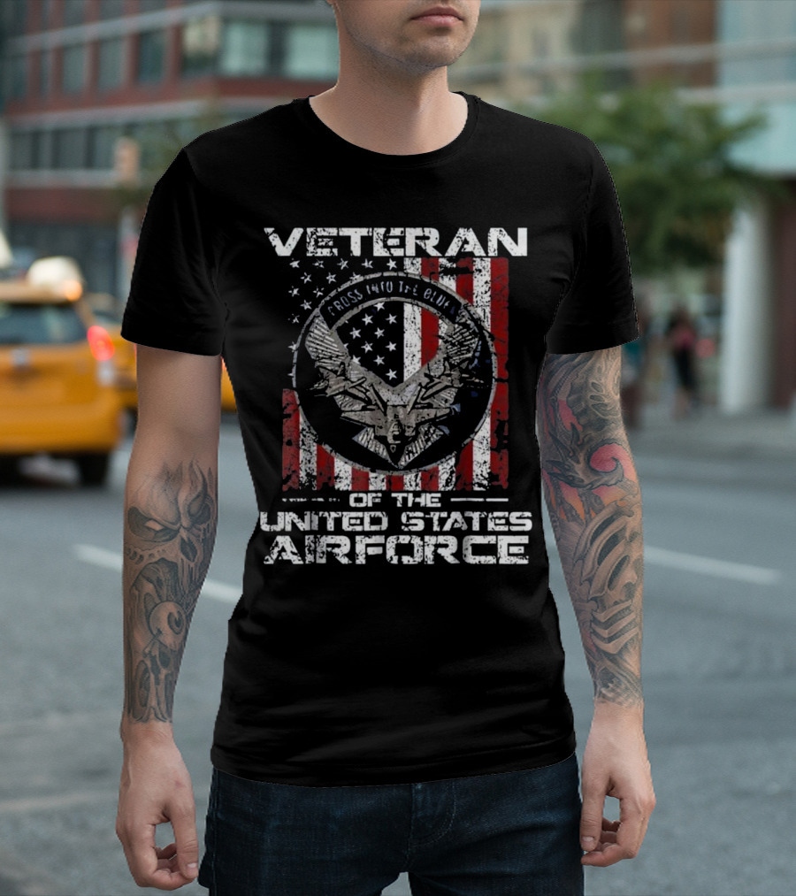 Veteran Of The United States Air Force Cross Into The Blue T-Shirt