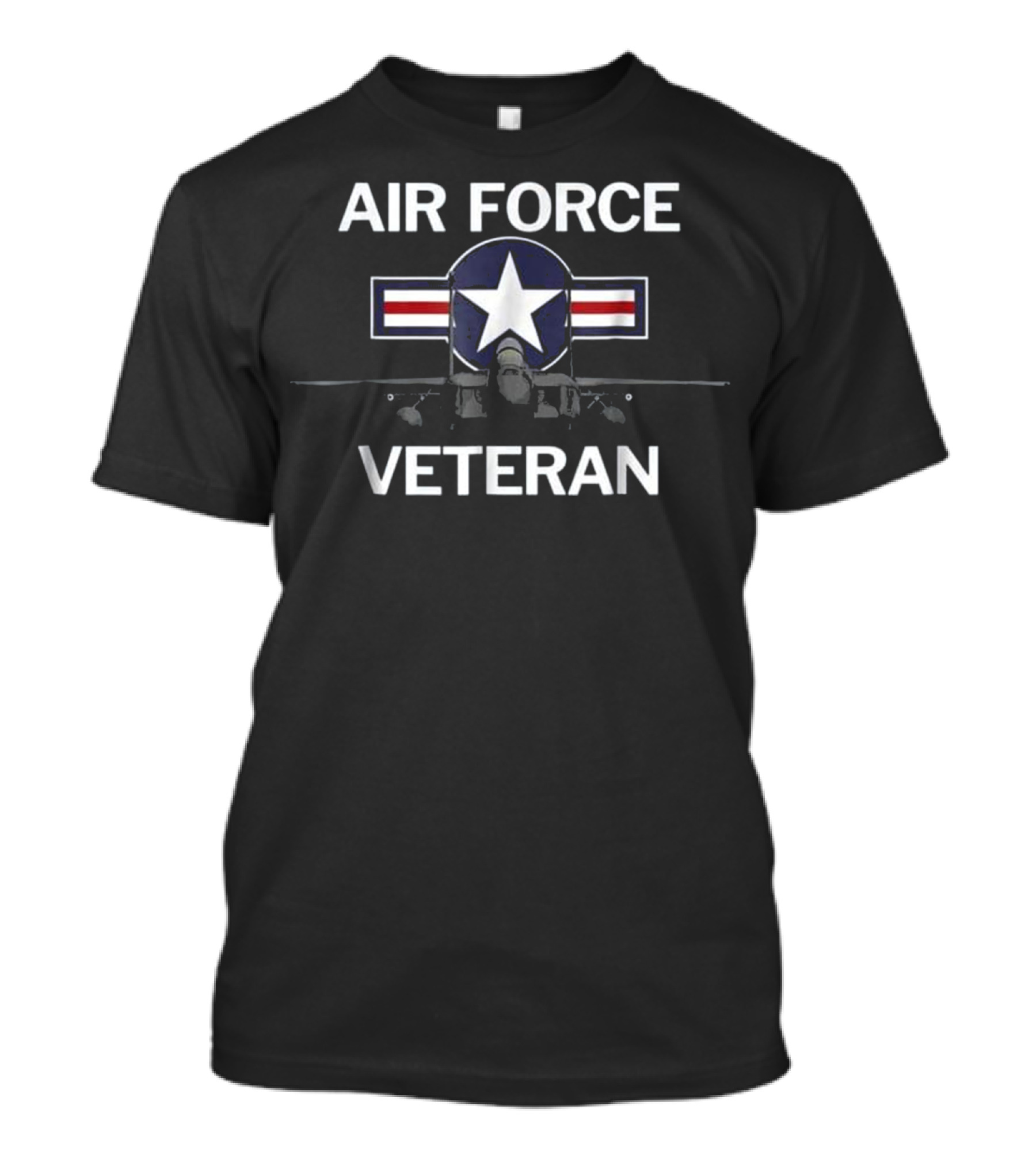 Air Force Veteran With Vintage Roundel And Aircraft T-Shirt