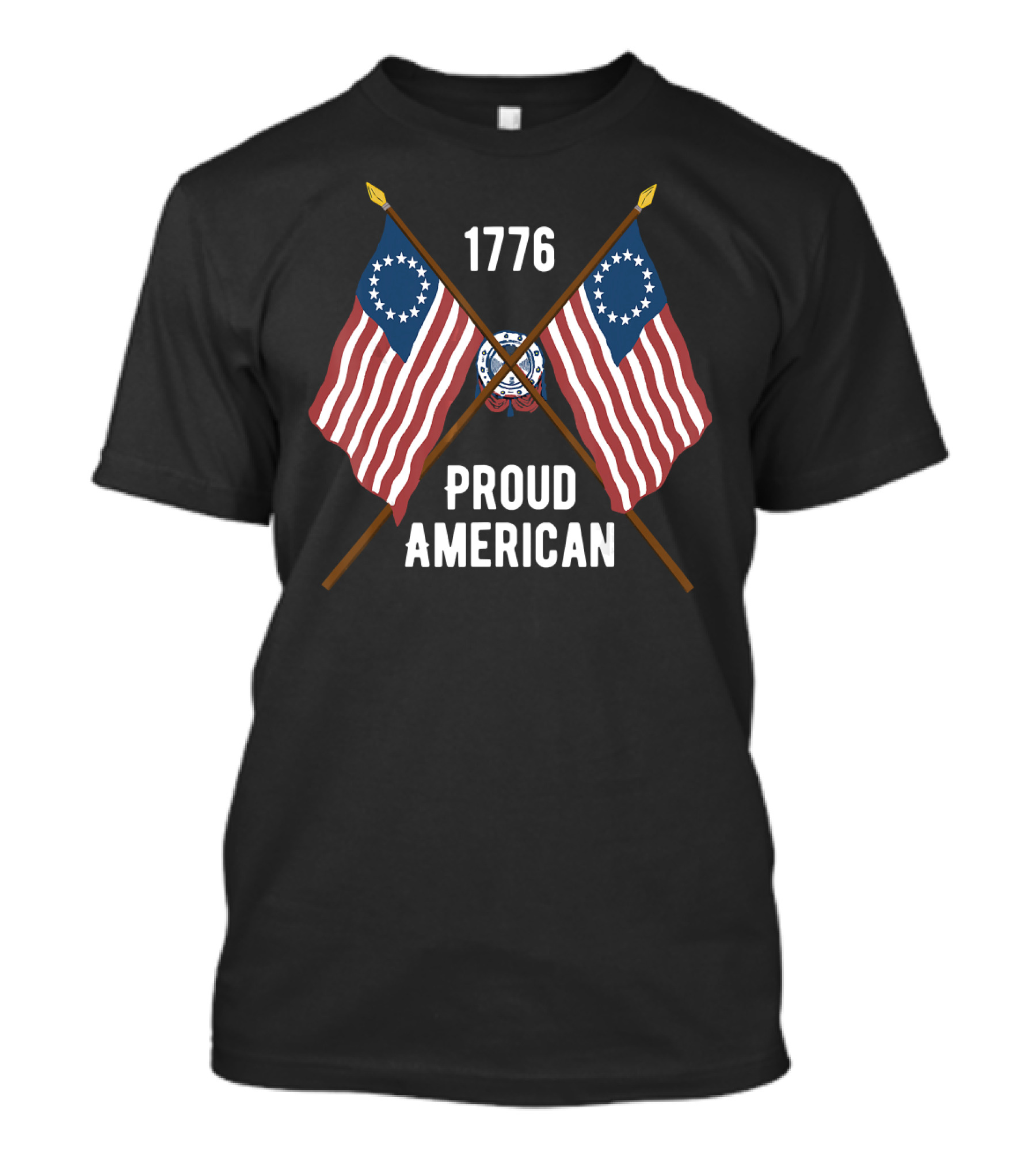 1776 Betsy Ross Flags Proud American Liberty T-Shirt