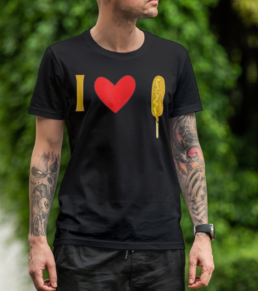 I Love Corn Dogs Carnival Food Fun T-Shirt