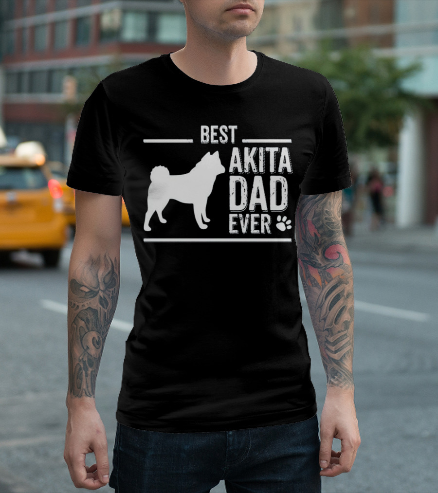 Best Akita Dad Ever T-Shirt