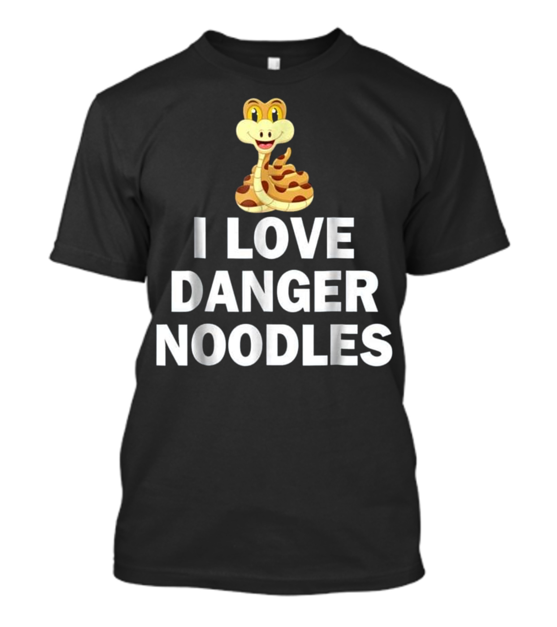 I Love Danger Noodles Cute Snake T-Shirt