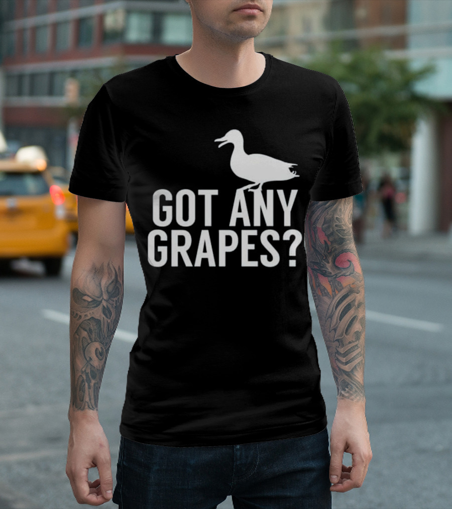 Funny Duck Lovers Got Any Grapes Meme T-Shirt