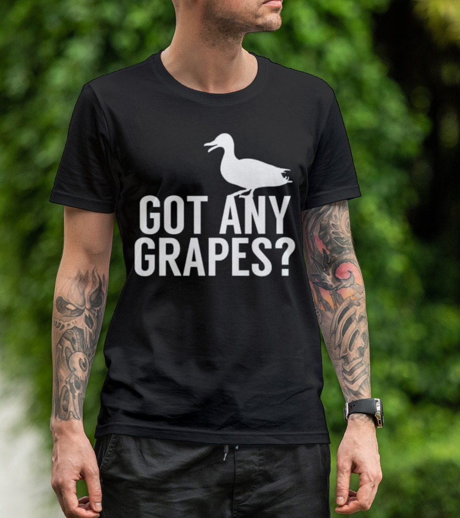 Funny Duck Lovers Got Any Grapes Meme T-Shirt