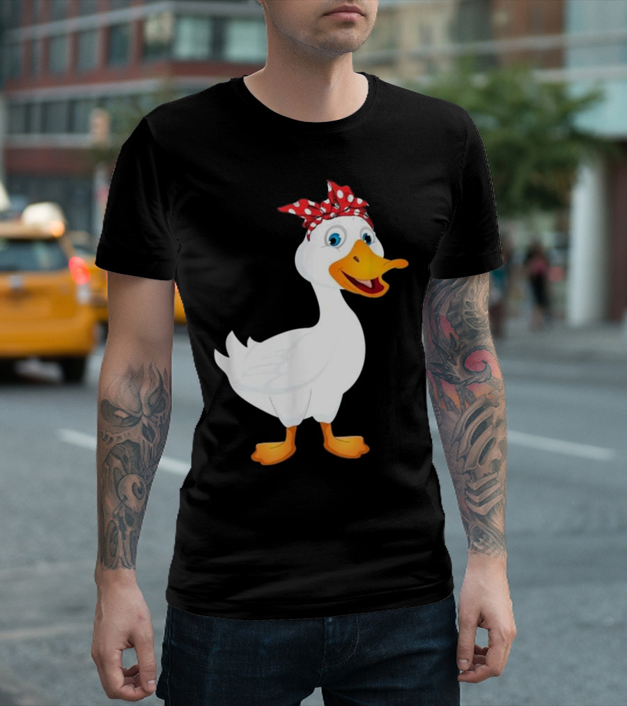 Funny Duck Mom with Red Bandana Mother's Day T-Shirt
