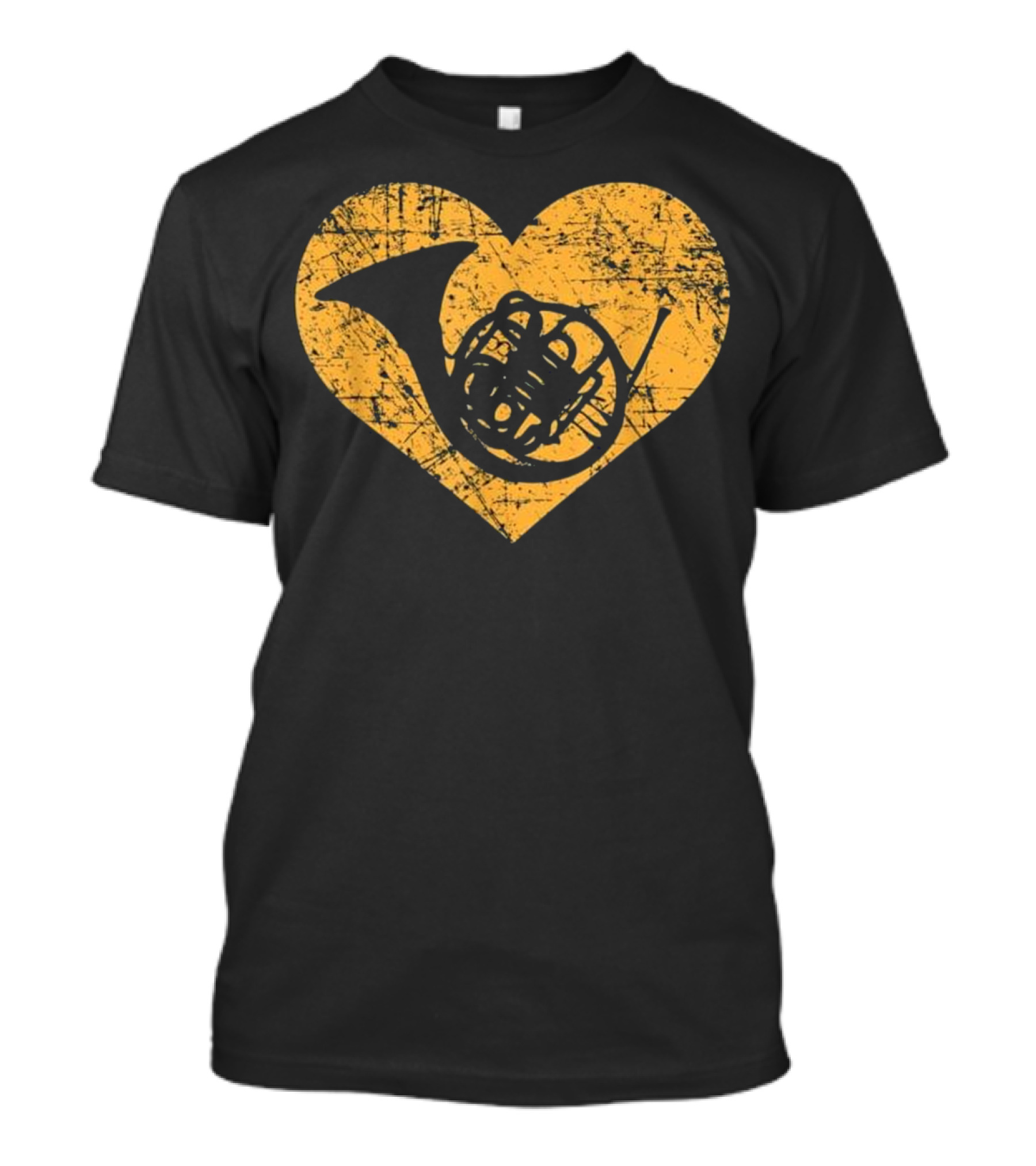 I Love French Horn Heart Funny Marchi Musical Passion T-Shirt
