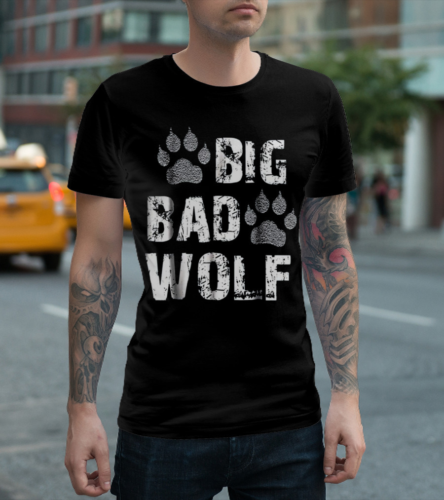 Big Bad Wolf Paw Print Halloween Costume T-Shirt