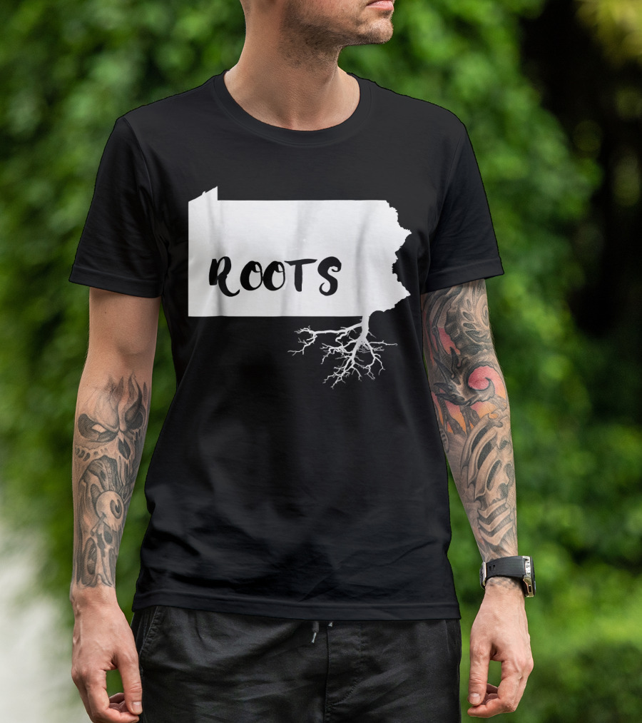 Roots Pennsylvania State Map With Roots T-Shirt