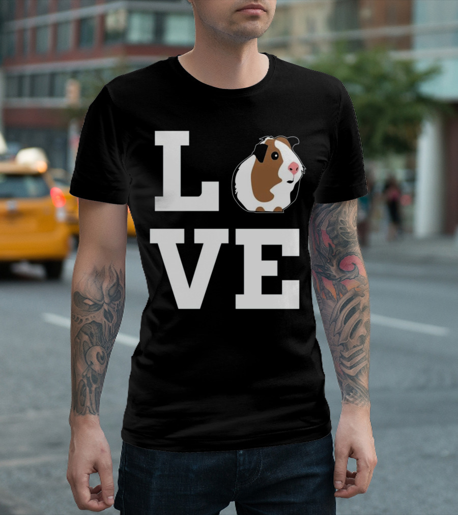 I Love Guinea Pigs LOVE Guinea Pig Fun T-Shirt