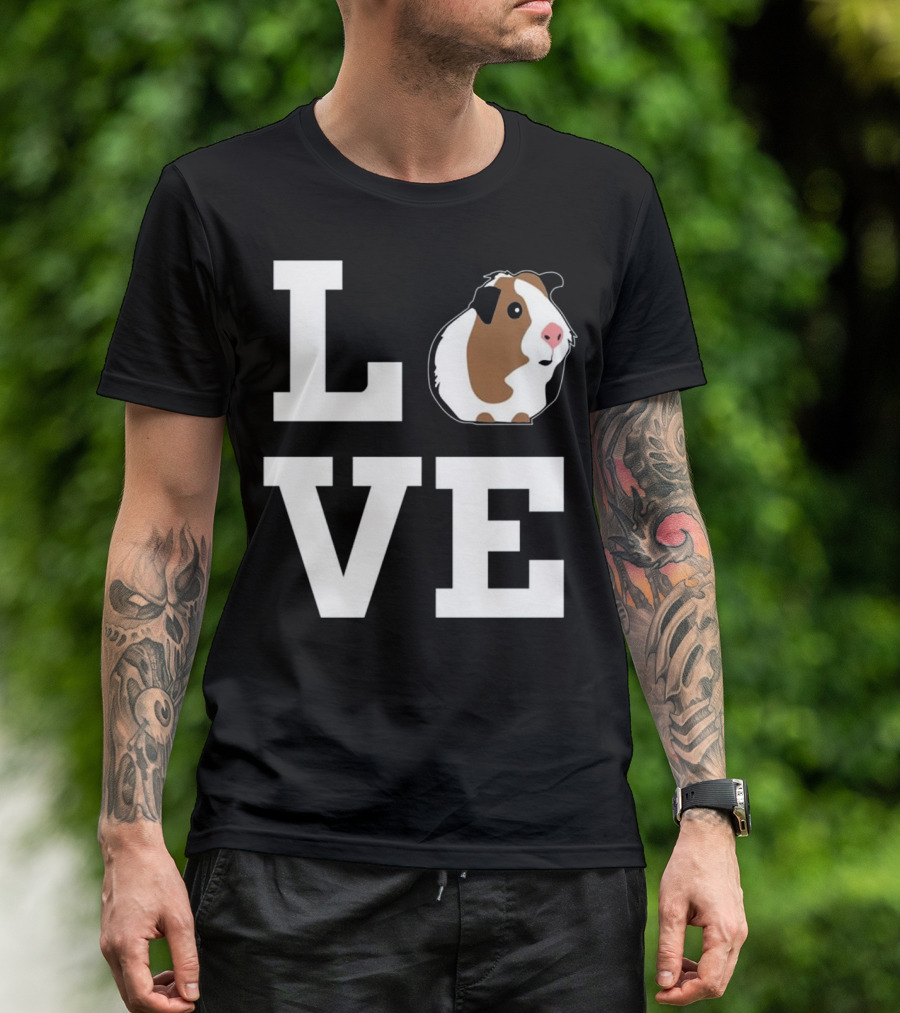 I Love Guinea Pigs LOVE Guinea Pig Fun T-Shirt