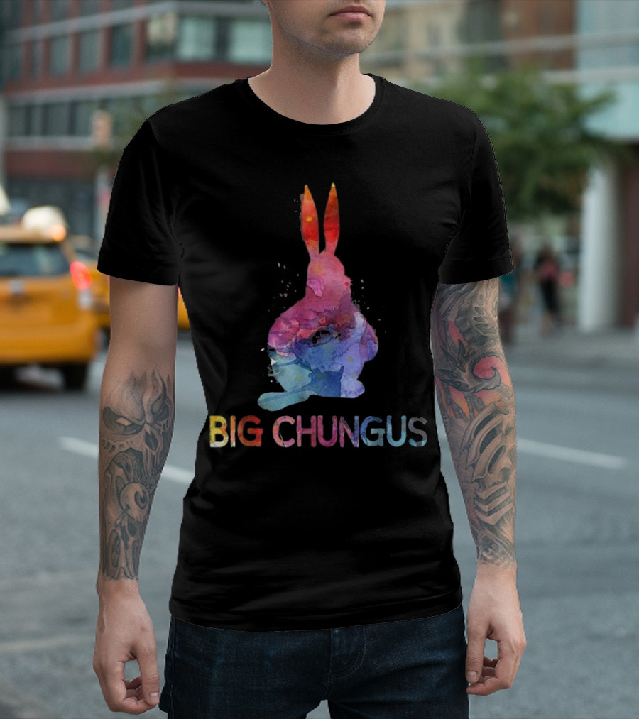 Big Chungus Watercolor Silhouette Meme T-Shirt