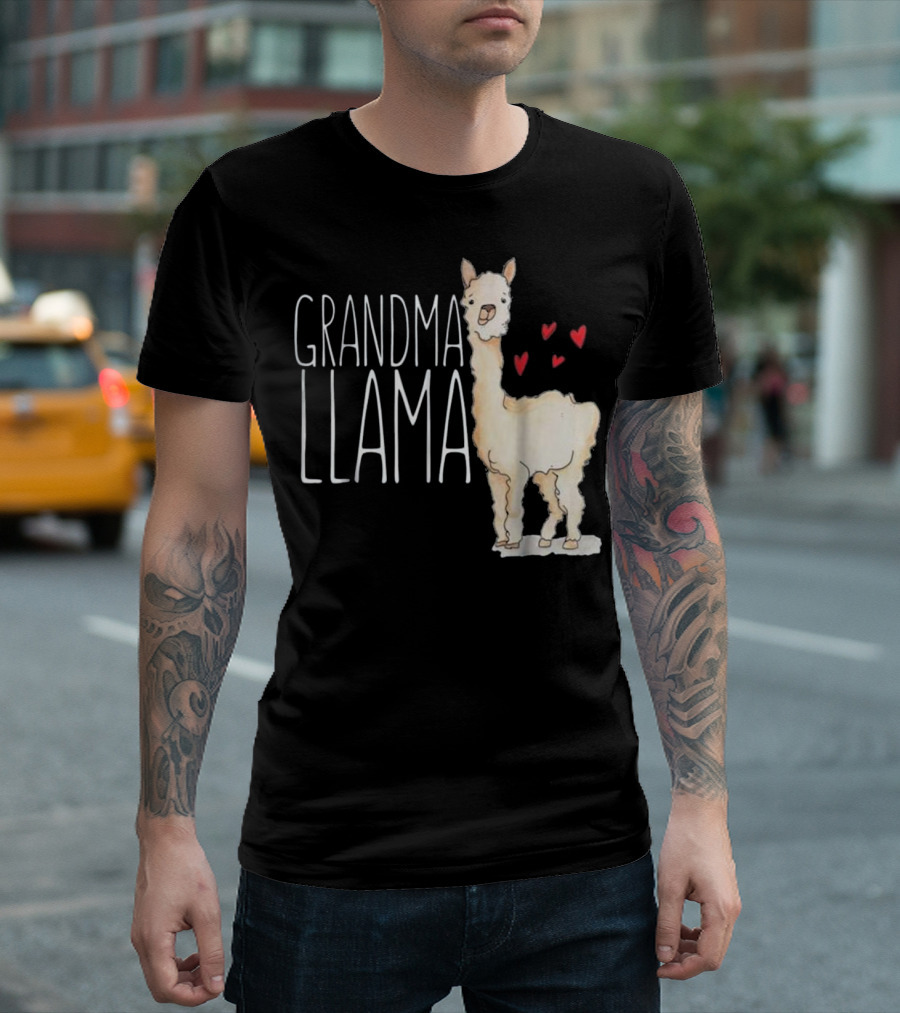GRANDMA LLAMA HEARTS T-Shirt