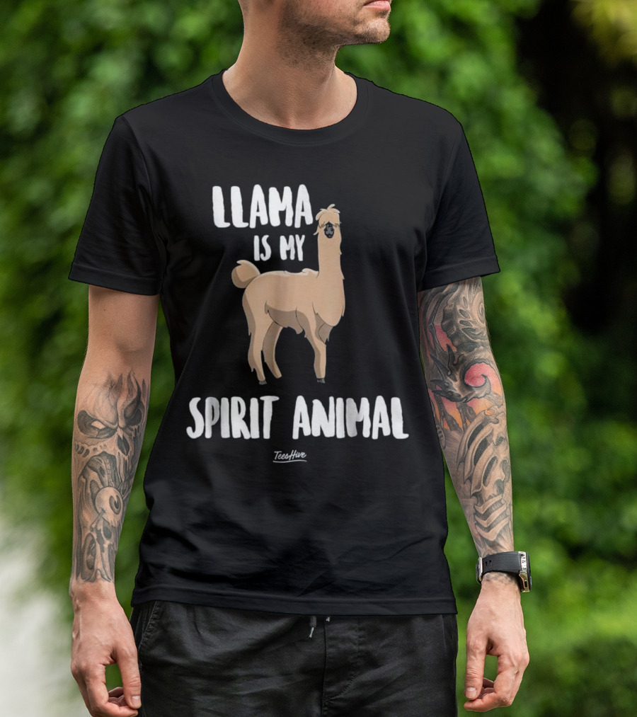 Llama Is My Spirit Animal TeesHive T-Shirt