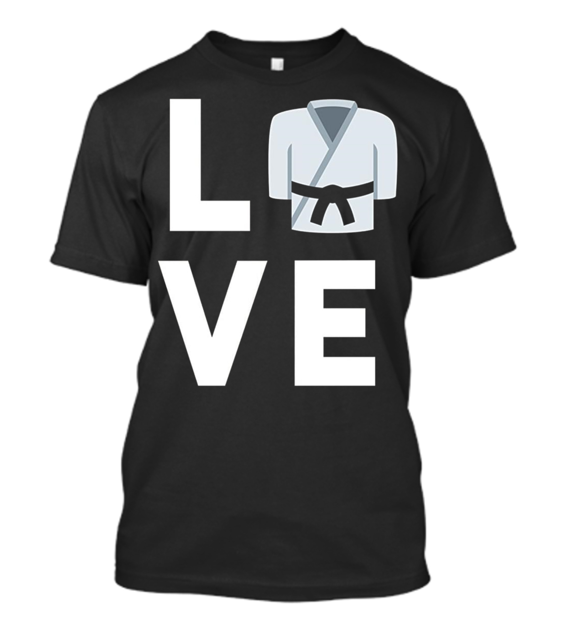 I Love Martial Arts Judo Karate Taekwondo Kimono Black Belt T-Shirt