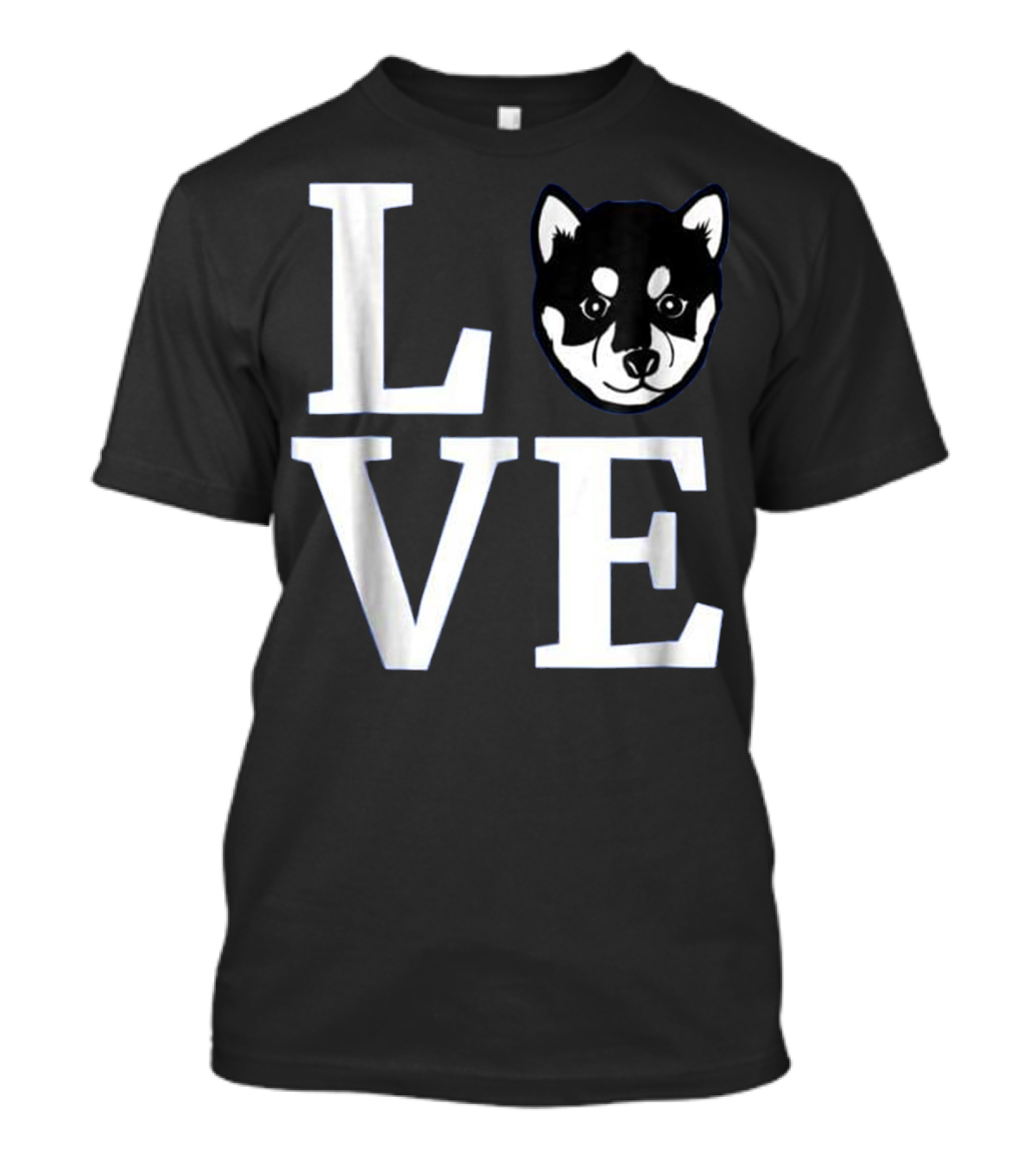 Love My Akita Shiba Inu Dog Face T-Shirt