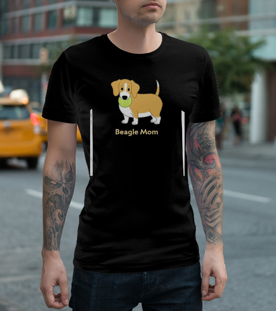 Beagle Mom Funny Fat Lemon Yellow Beagle T-Shirt