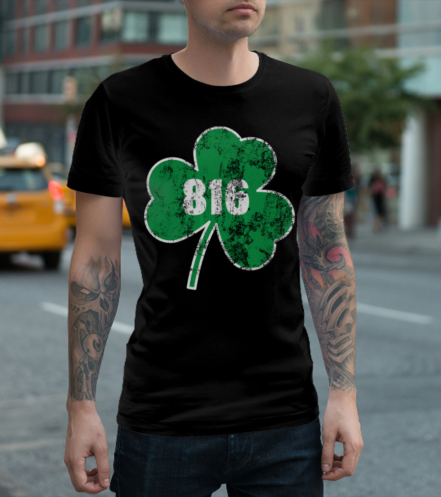 Kansas City MO 816 Shamrock St. Patrick's Day Green T-Shirt