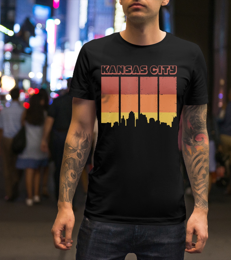 Kansas City Skyline 70s Retro Vintage Souvenir T-Shirt