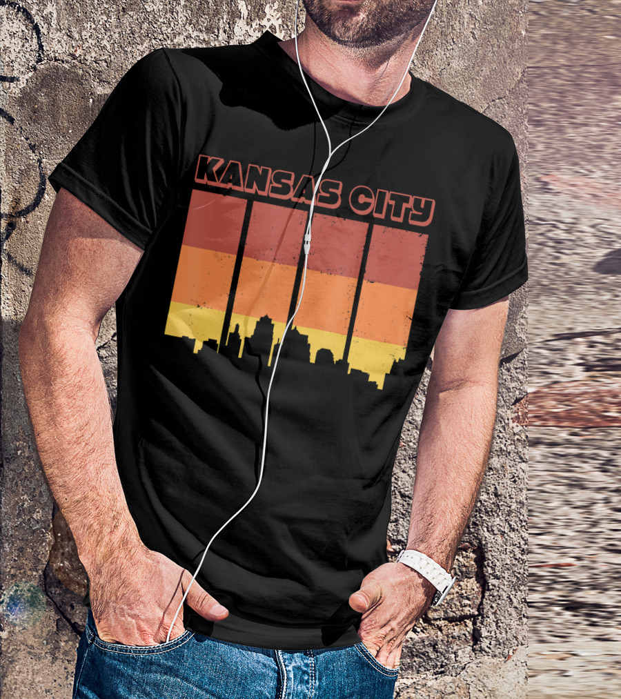 Kansas City Skyline 70s Retro Vintage Souvenir T-Shirt