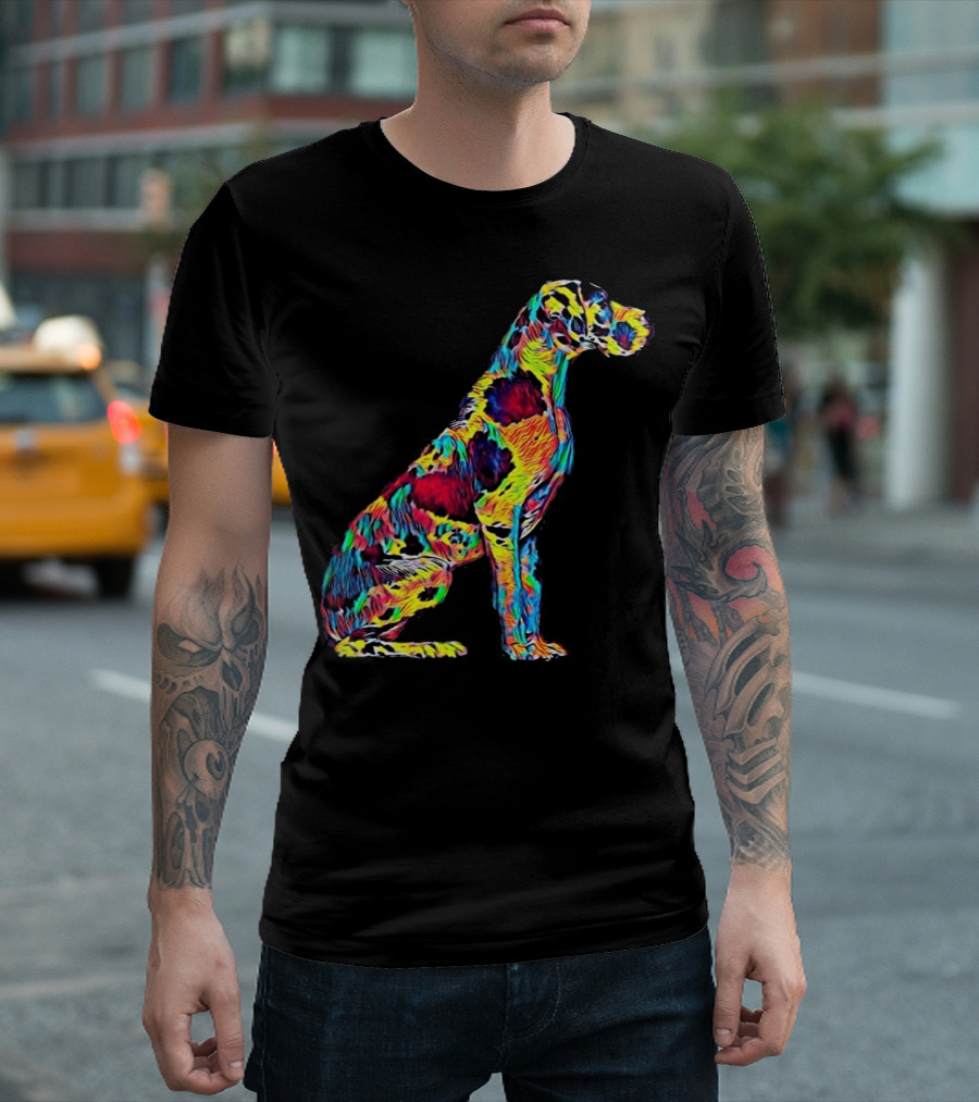 Great Dane Big Dog Pet Full Body Vibrant Colorful T-Shirt