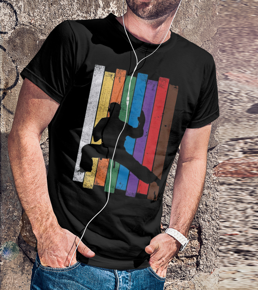 Karate Belt Colors Silhouette Martial Arts Pose T-Shirt