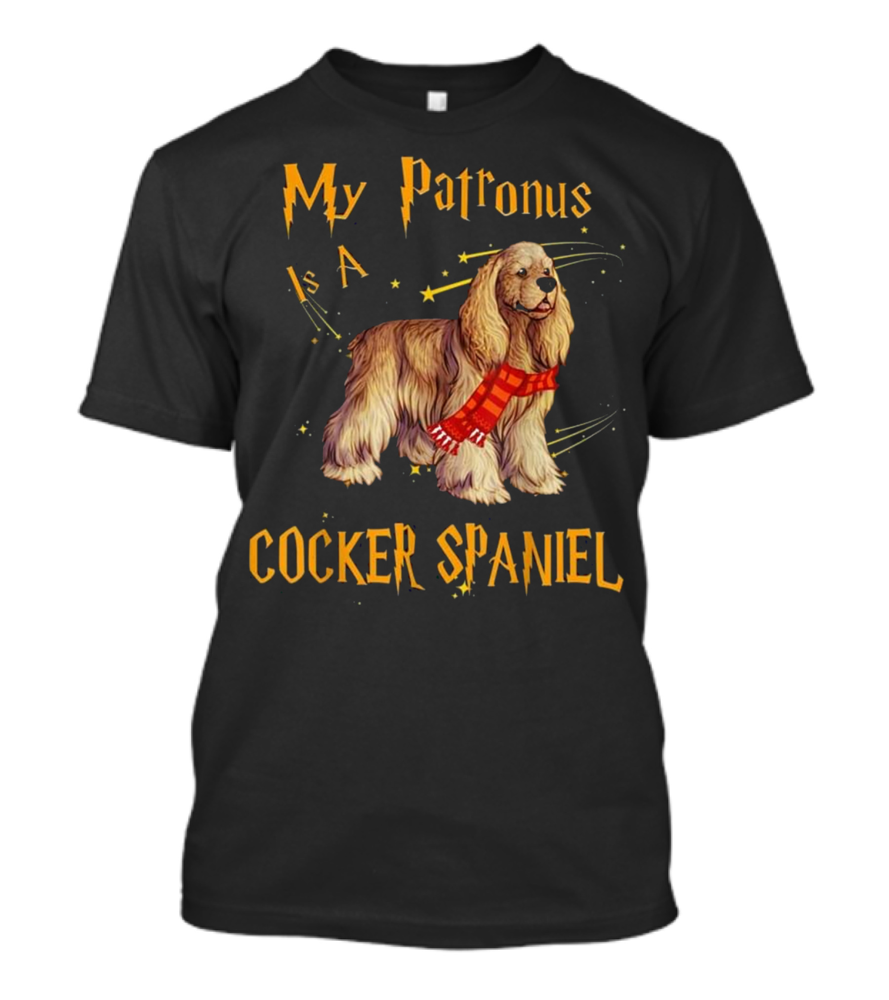 My Patronus Is A Cocker Spaniel Dog With Red Scarf And Stars T-Shirt