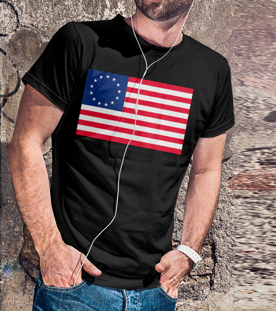 Revolutionary 13 Colonies Stars Betsy Ross Flag T-Shirt