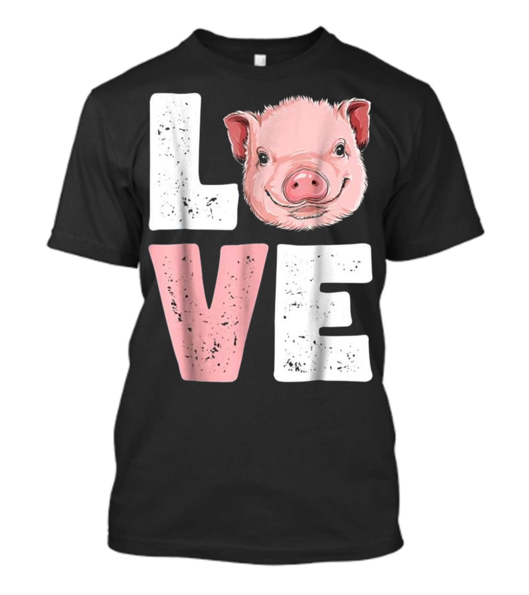 LOVE I Love Pigs Pig Lovers Farming T-Shirt