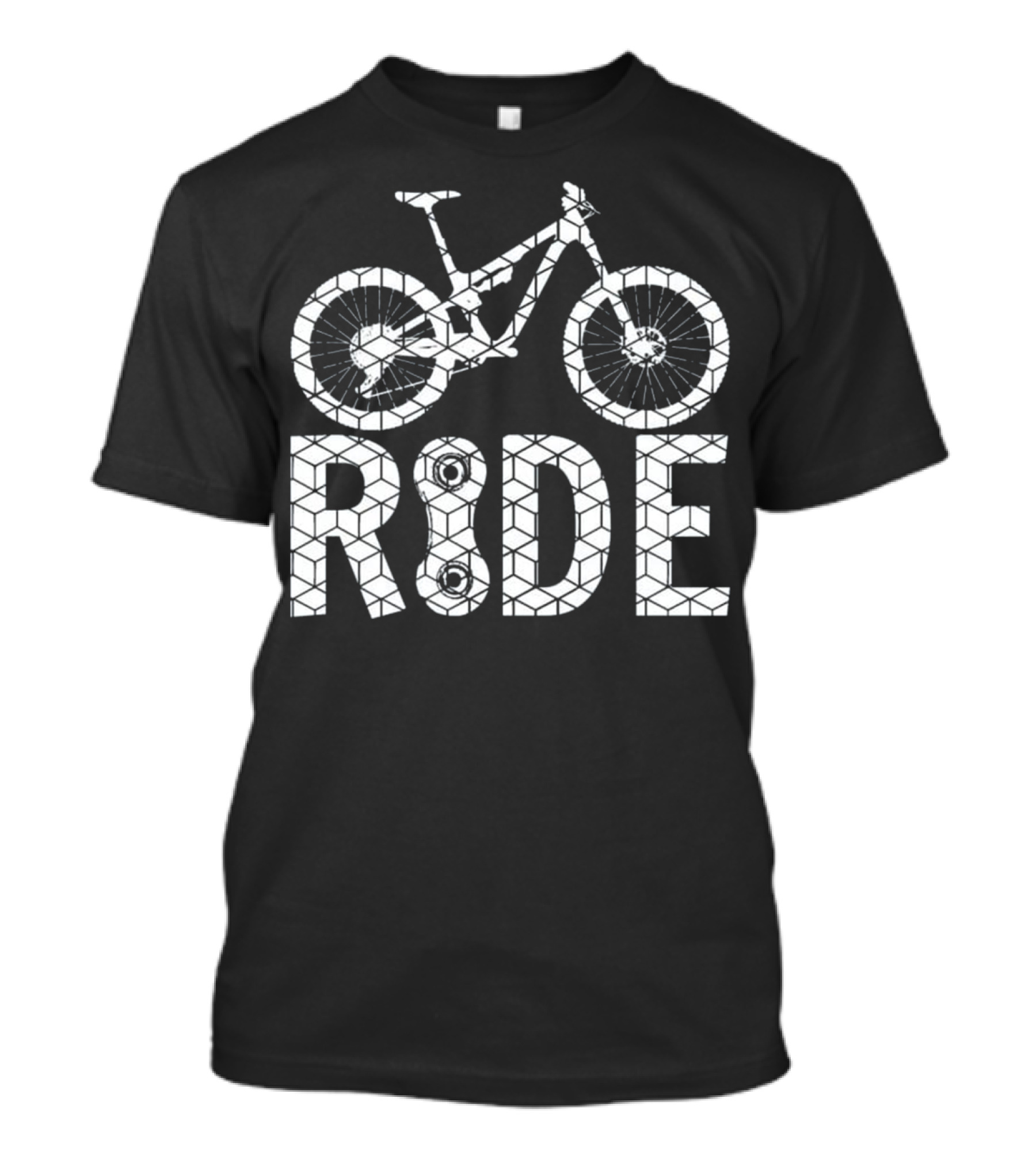 RIDE Geometric Mountain Bike Cycling T-Shirt